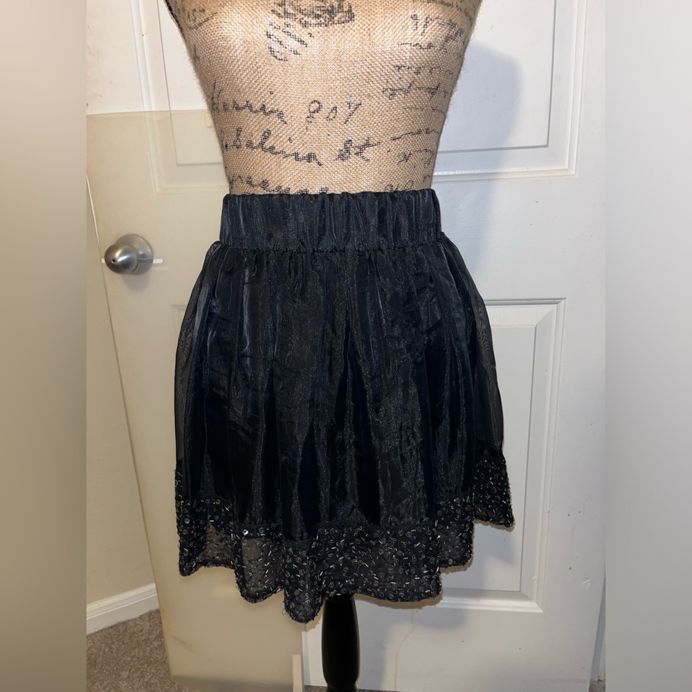 Kimchi Blue Sequence Tulle Skirt- Black